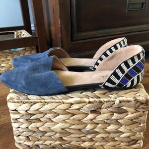 Free People D'Orsay beaded flats